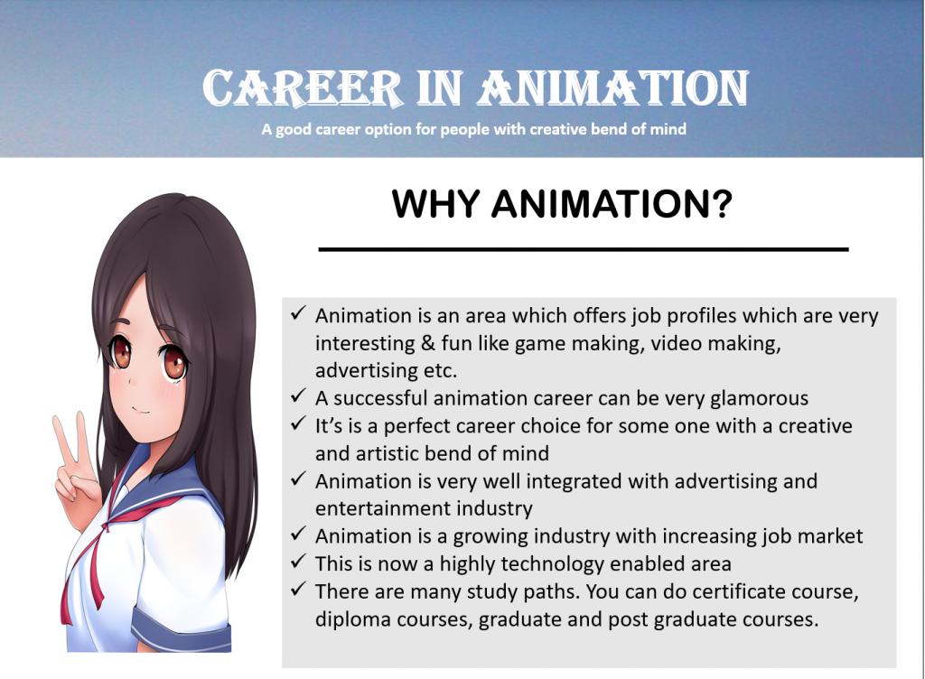 career in animation - career option after 12th