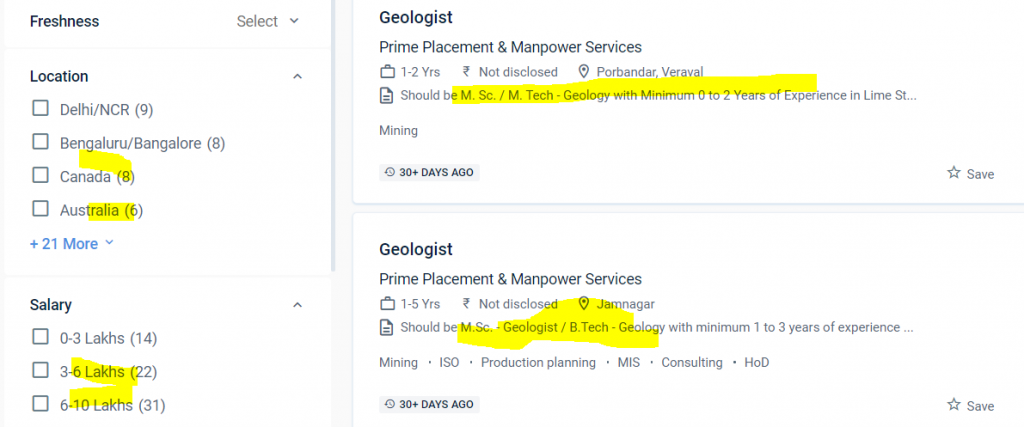 geologist jobs