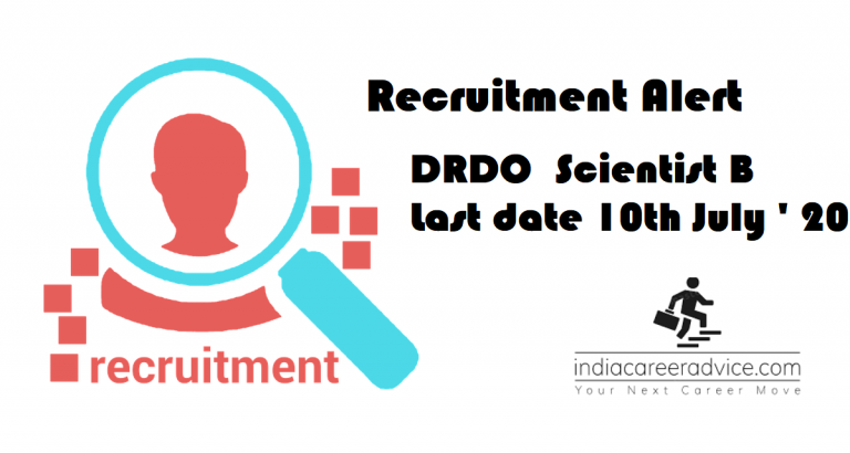 DRDO scientist B recrtuitment