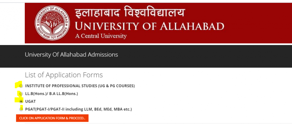 Allahabad University Admission 2020