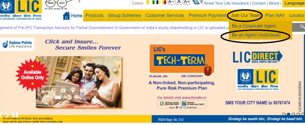 career in LIC - Apply for LIC Agent online  