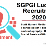 SGPGI Lucknow Recruitment 2020