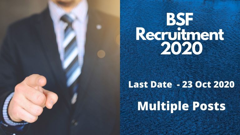 BSF Recruitment 2020